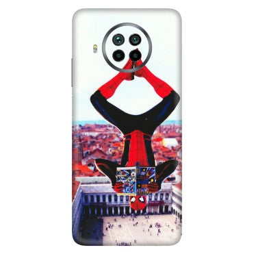 Xiaomi Redmi Phone Skins (All Models) - Spiderman Hanging - 3D Embossed Finish (L-53) Mi 10 T Lite