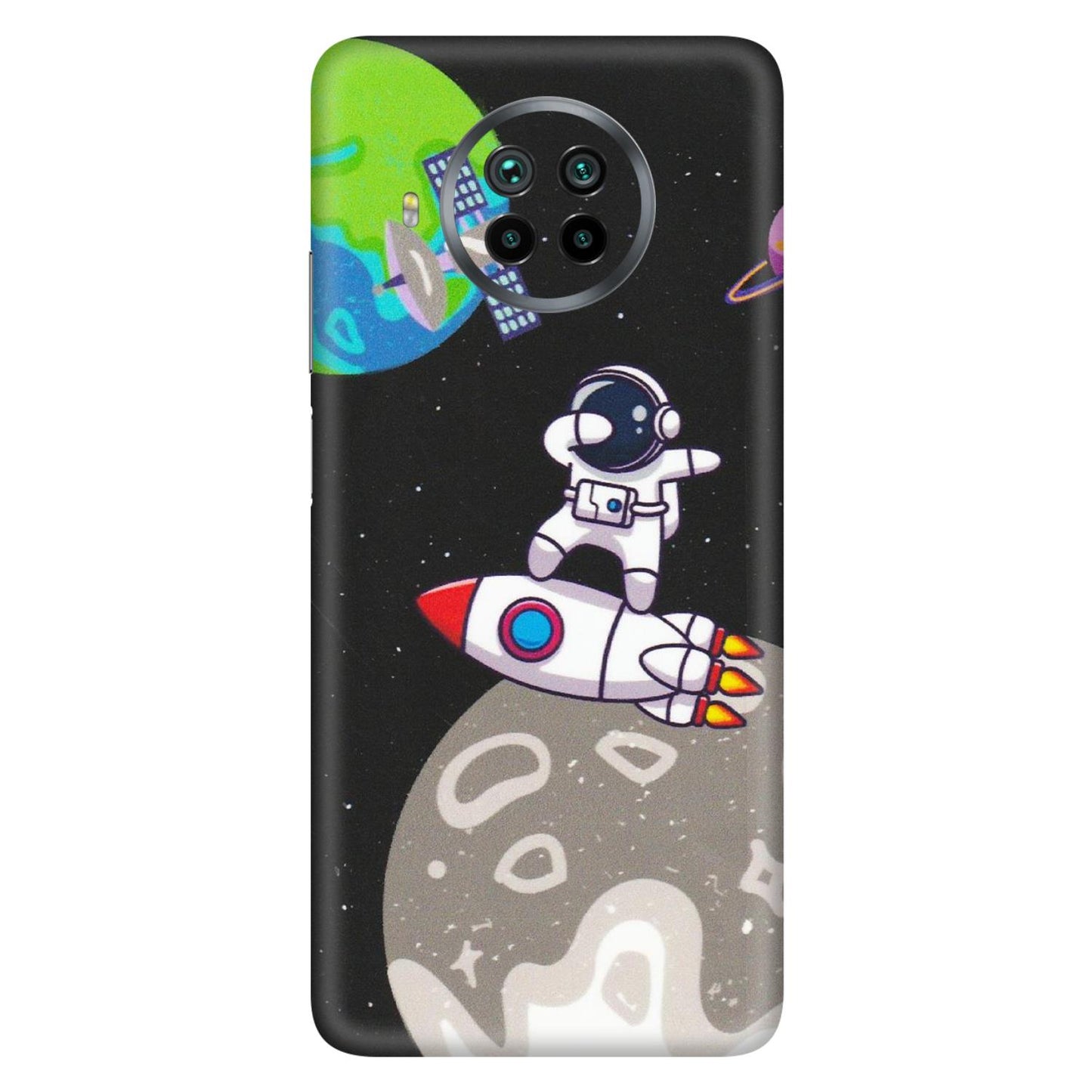 Xiaomi Redmi Phone Skins (All Models) - Astronaut Vibing Toon Running - Matte Finish (M-39) Mi 10 T Lite