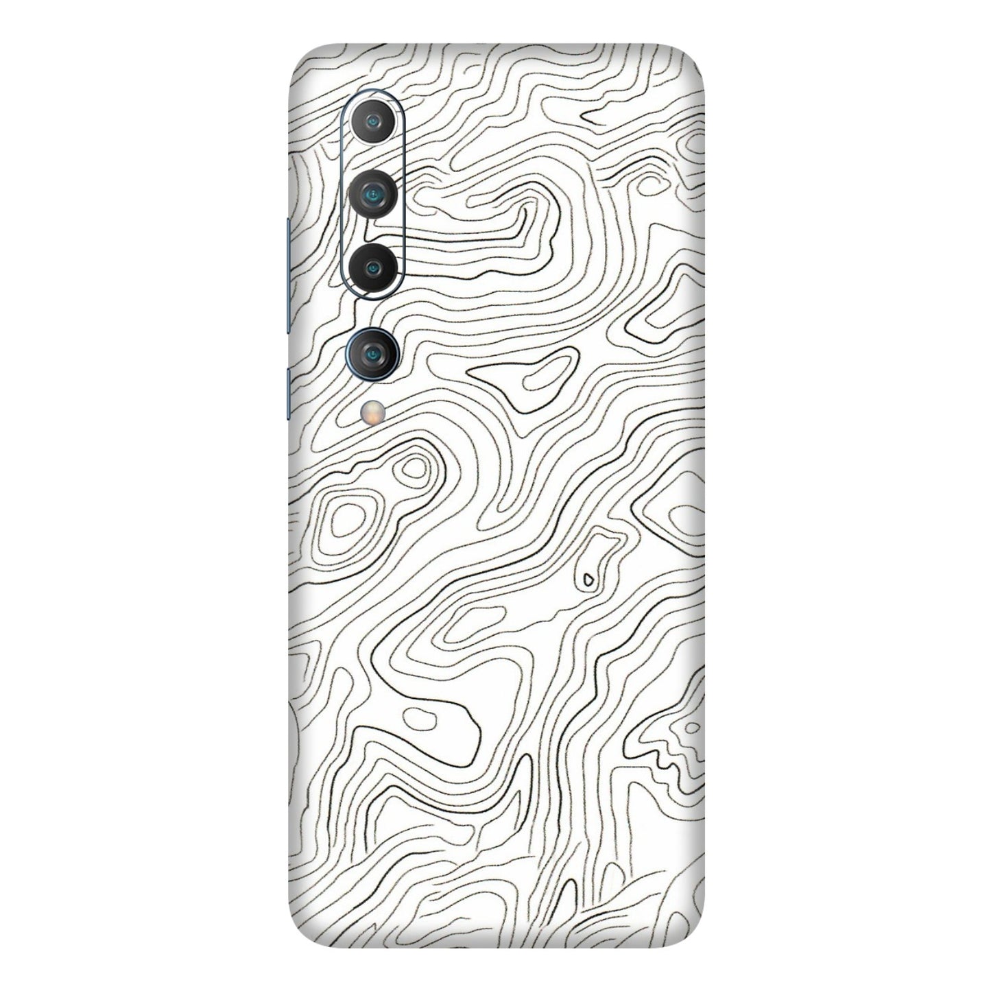 Xiaomi Redmi Phone Skins (All Models) - White Black Swirls - 3D Embossed Finish (L-219) Mi 10 5G