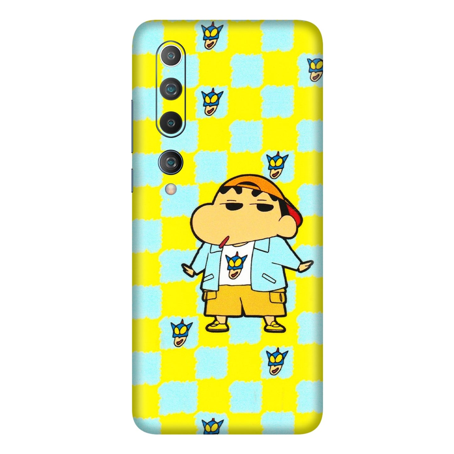 Xiaomi Redmi Phone Skins (All Models) - Yellow Blue Shinchan Cute - 3D Embossed Finish (L-221) Mi 10 5G