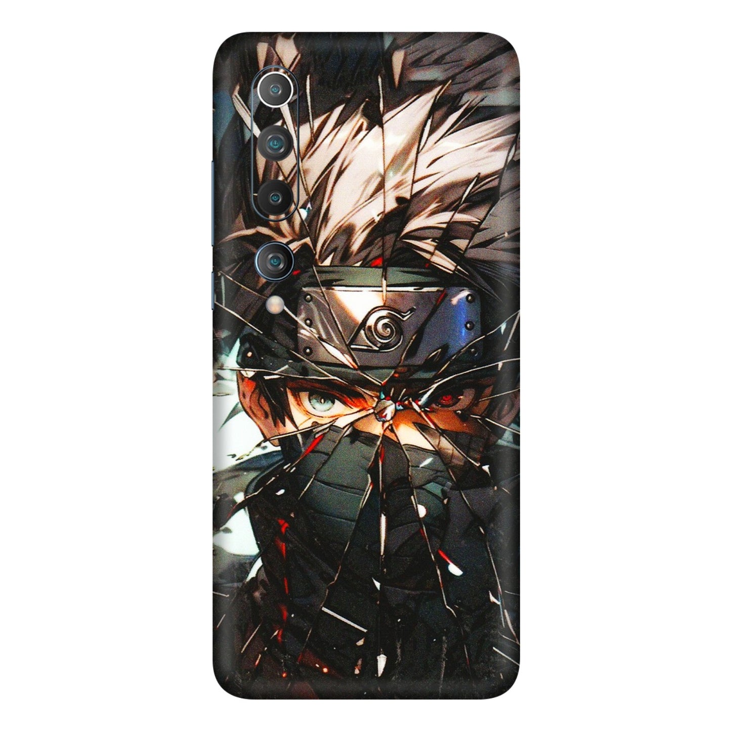 Xiaomi Redmi Phone Skins (All Models) - Kakashi Shattered Glass Effect - 3D Embossed Finish (L-237) Mi 10 5G