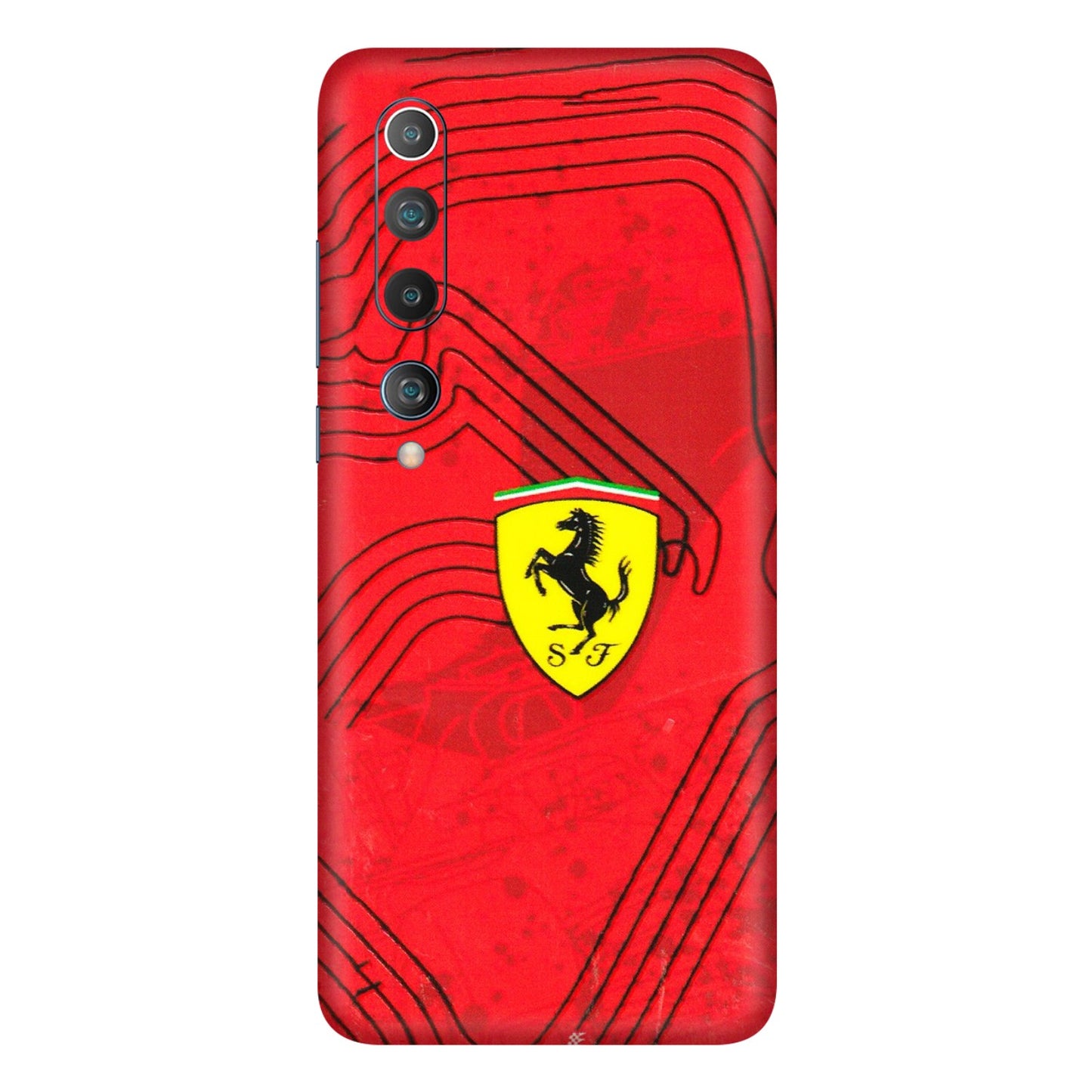 Xiaomi Redmi Phone Skins (All Models) - Red Ferrari Logo Stylish - 3D Embossed Finish (L-238) Mi 10 5G