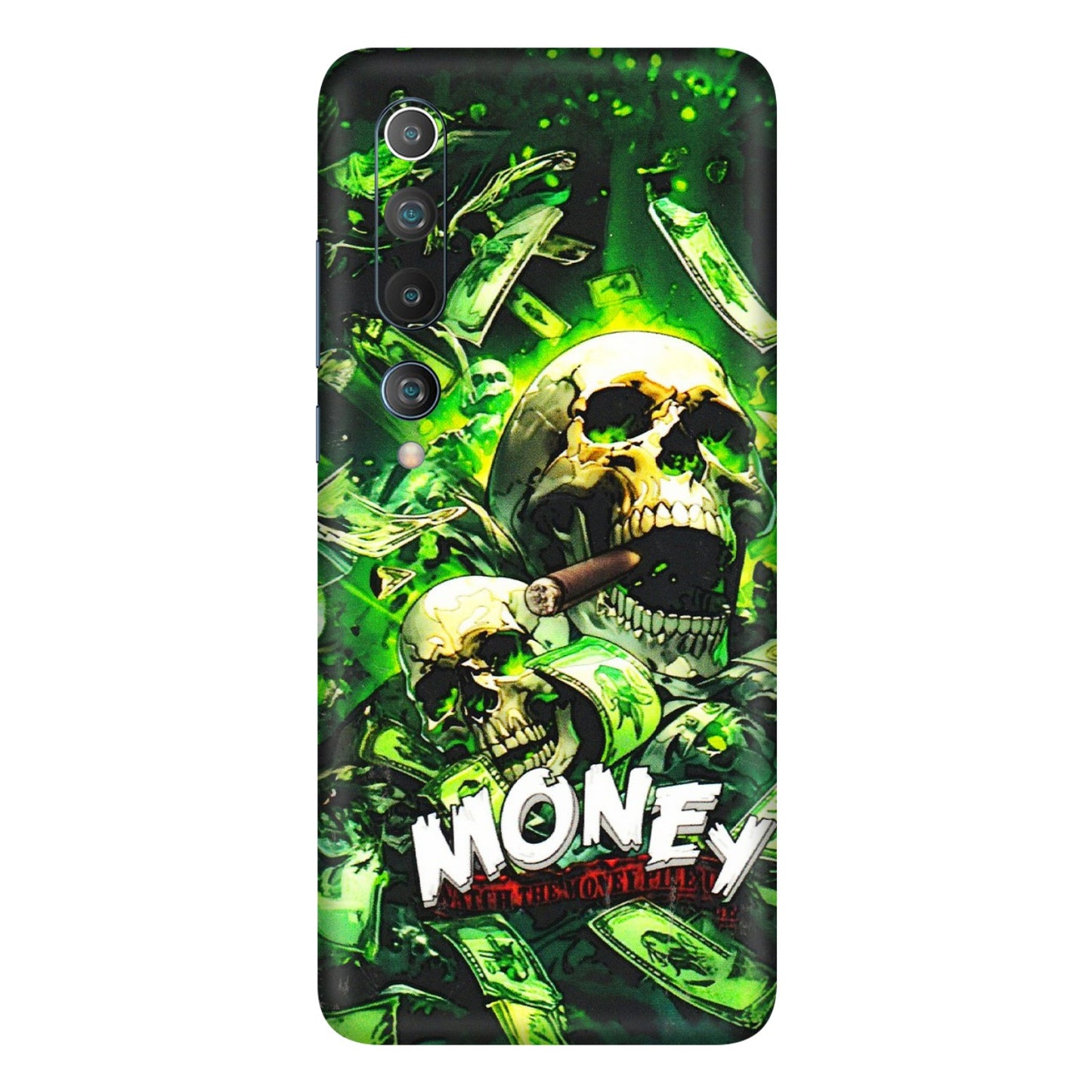 Xiaomi Redmi Phone Skins (All Models) - Skull Money - 3D Embossed Finish (L-303) Mi 10 5G