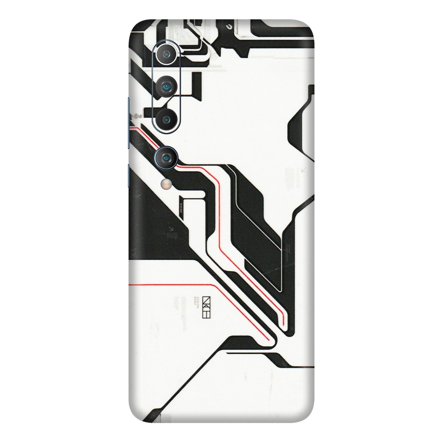 Xiaomi Redmi Phone Skins (All Models) - White Techy Logo - 3D Embossed Finish (L-312) Mi 10 5G