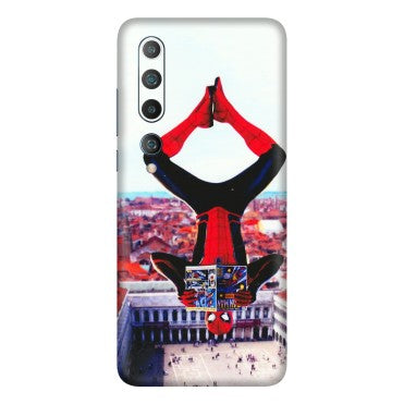Xiaomi Redmi Phone Skins (All Models) - Spiderman Hanging - 3D Embossed Finish (L-53) Mi 10 5G