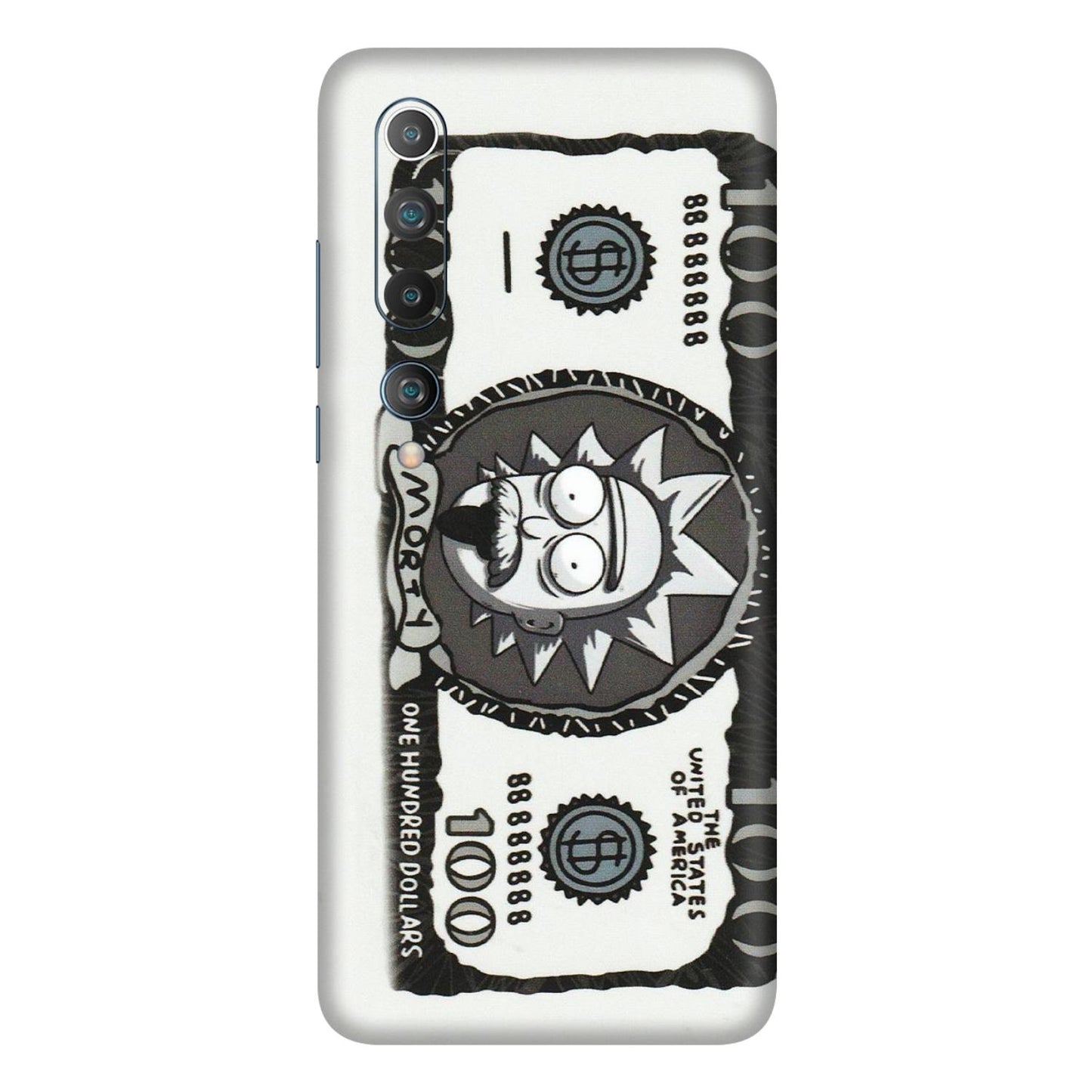 Xiaomi Redmi Phone Skins (All Models) - Rick And Morty Hundred Dollar Anime - Matte Finish (M-161) Mi 10 5G