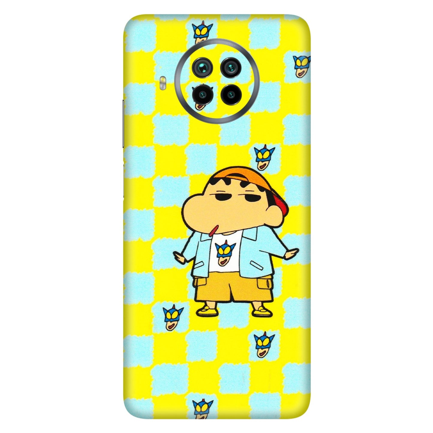 Xiaomi Redmi Phone Skins (All Models) - Yellow Blue Shinchan Cute - 3D Embossed Finish (L-221) Mi 10i