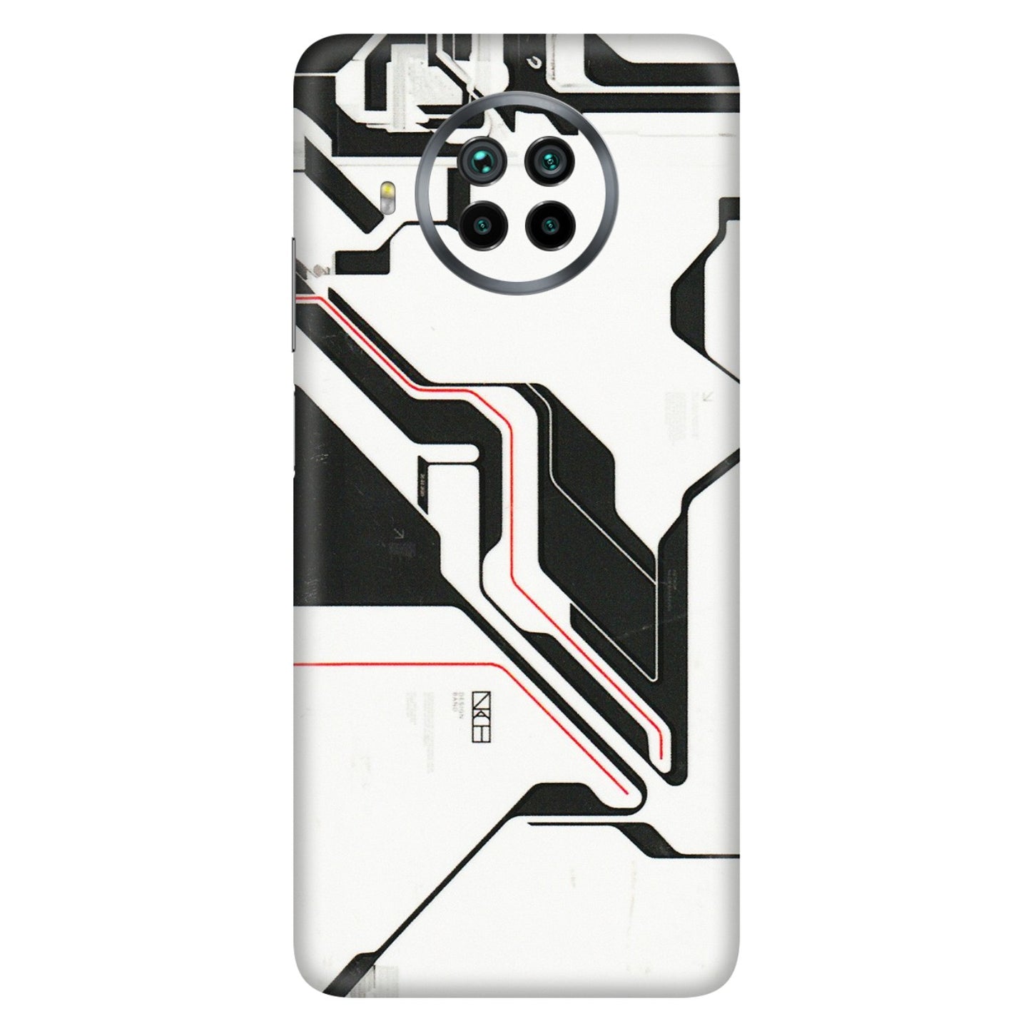 Xiaomi Redmi Phone Skins (All Models) - White Techy Logo - 3D Embossed Finish (L-312) Mi 10i