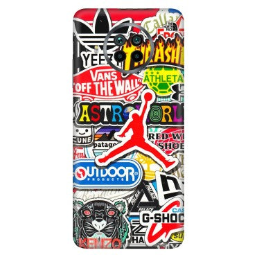 Xiaomi Redmi Phone Skins (All Models) - Multi Brands Sticker Graffiti - 3D Embossed Finish (L-37) Mi 10i
