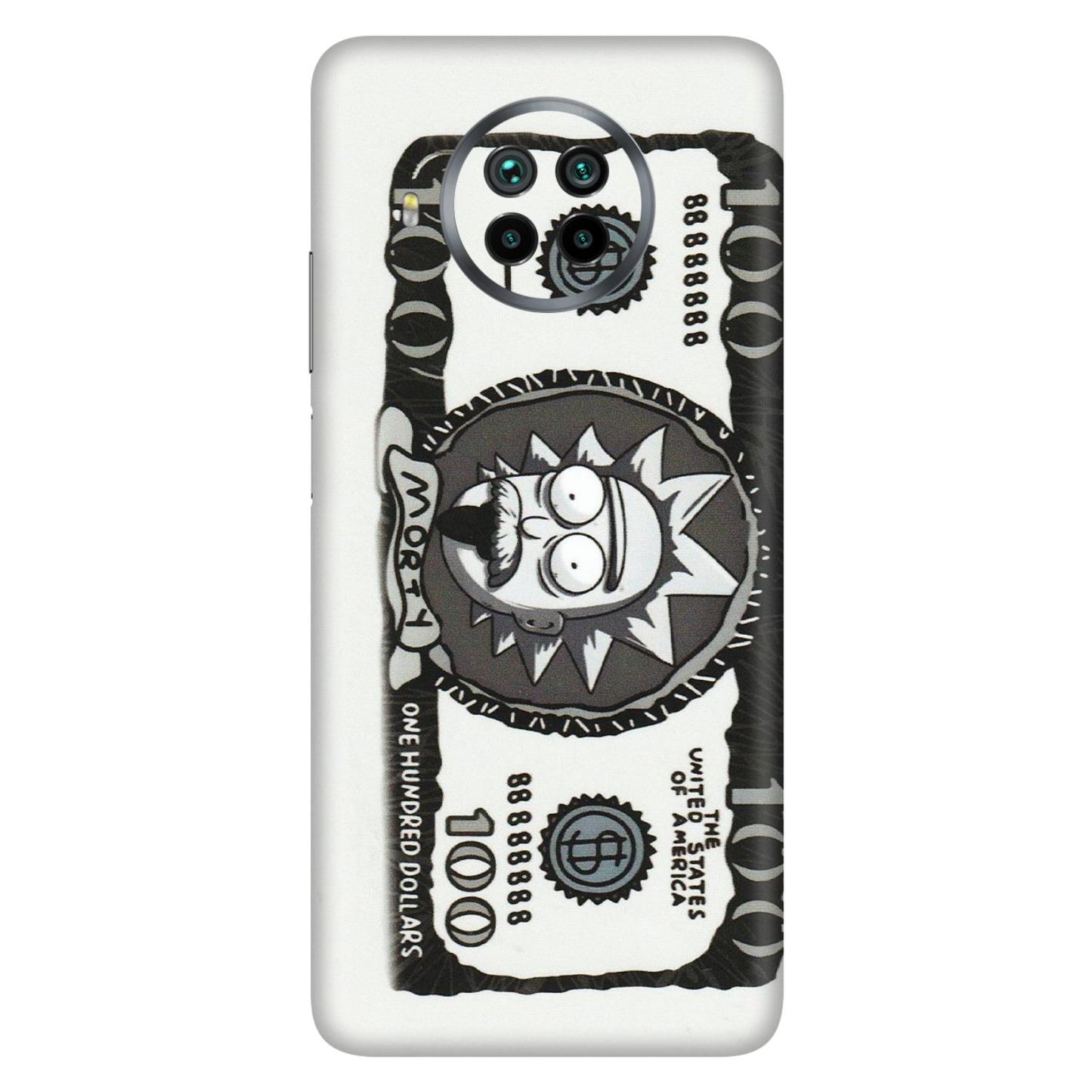 Xiaomi Redmi Phone Skins (All Models) - Rick And Morty Hundred Dollar Anime - Matte Finish (M-161) Mi 10i