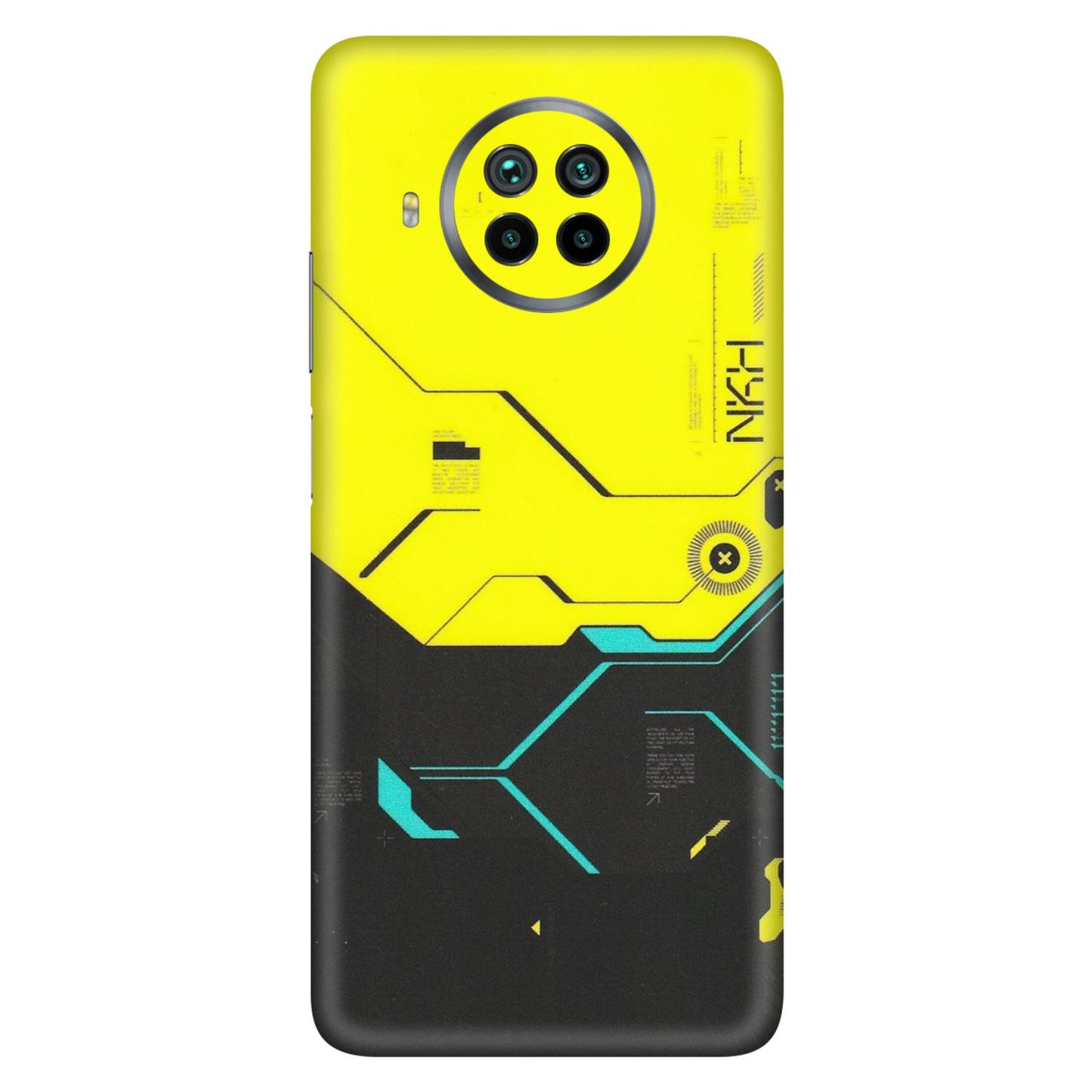Xiaomi Redmi Phone Skins (All Models) - Black Yellow Technica - Matte Finish (M-53) Mi 10i