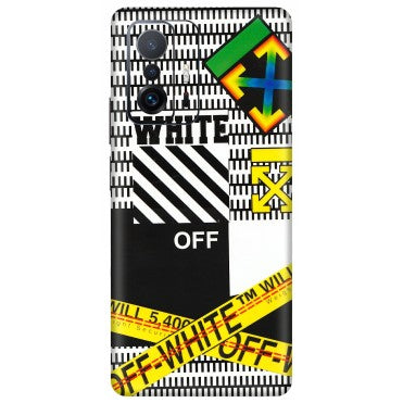Xiaomi Redmi Phone Skins (All Models) - White Off Abstract - 3D Embossed Finish (L-172) Mi 11 T Pro