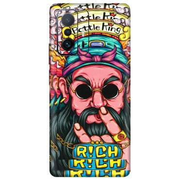 Xiaomi Redmi Phone Skins (All Models) - Battle King Dude Face - 3D Embossed Finish (L-178) Mi 11 T Pro