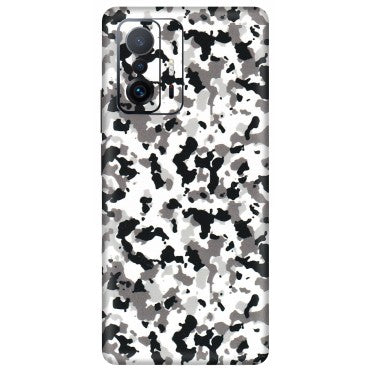 Xiaomi Redmi Phone Skins (All Models) - White Black Camouflage - 3D Embossed Finish (L-18) Mi 11 T Pro