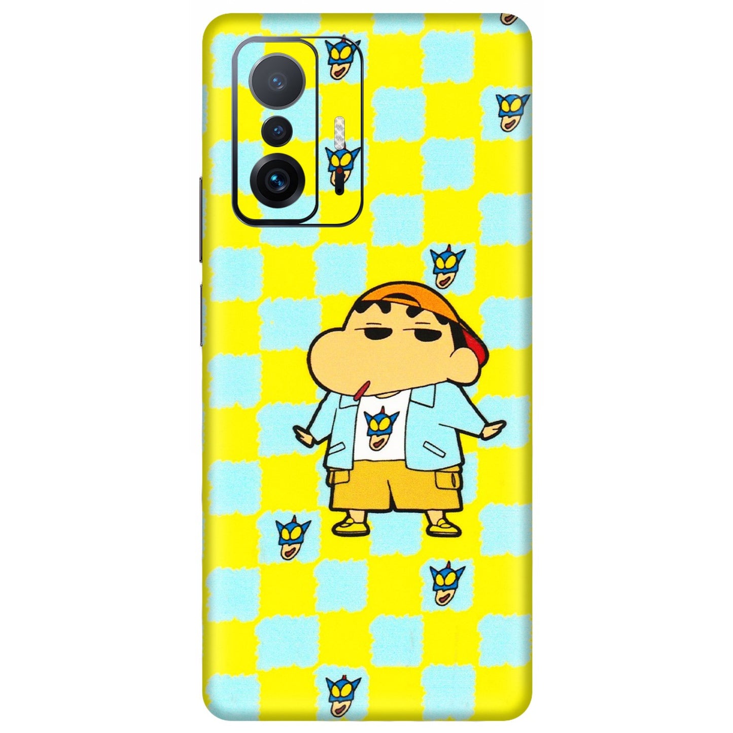 Xiaomi Redmi Phone Skins (All Models) - Yellow Blue Shinchan Cute - 3D Embossed Finish (L-221) Mi 11 T Pro