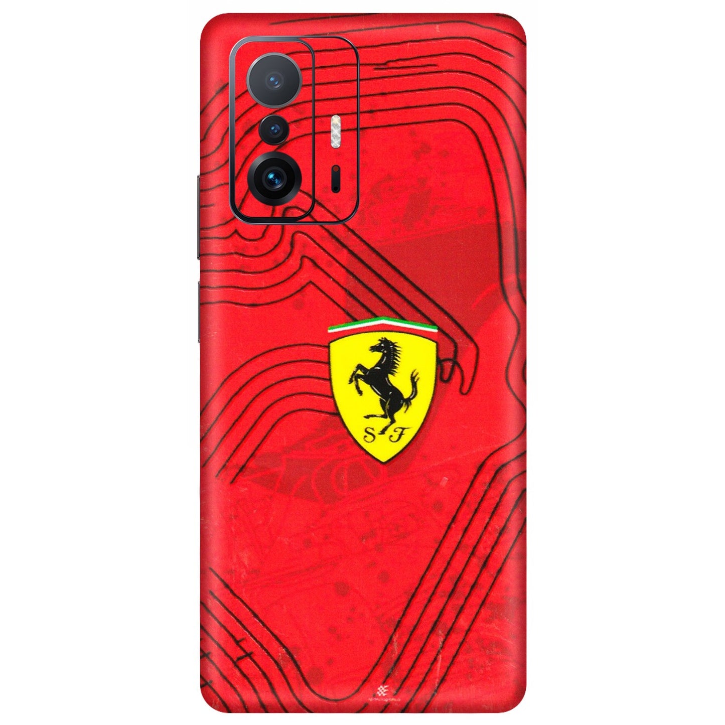 Xiaomi Redmi Phone Skins (All Models) - Red Ferrari Logo Stylish - 3D Embossed Finish (L-238) Mi 11 T Pro