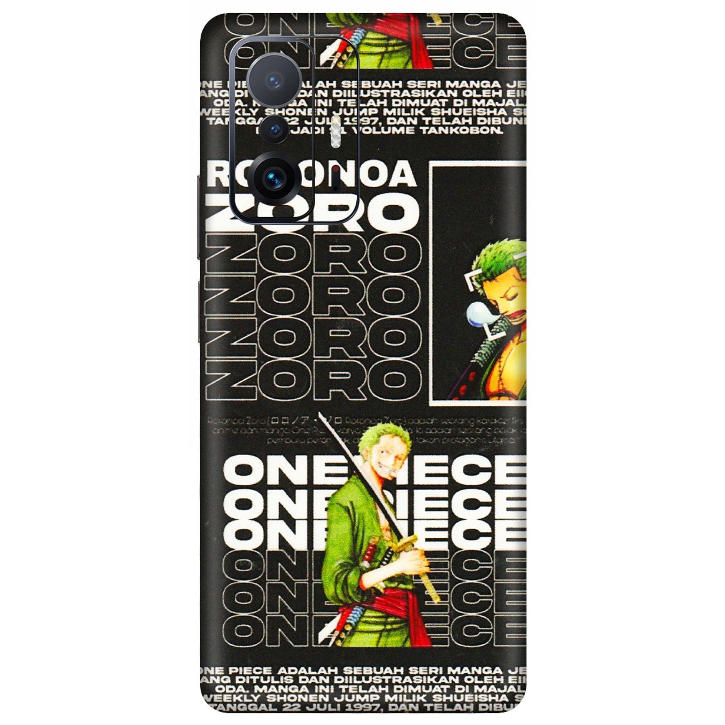 Xiaomi Redmi Phone Skins (All Models) - One Piece Zoro - 3D Embossed Finish (L-250) Mi 11 T Pro