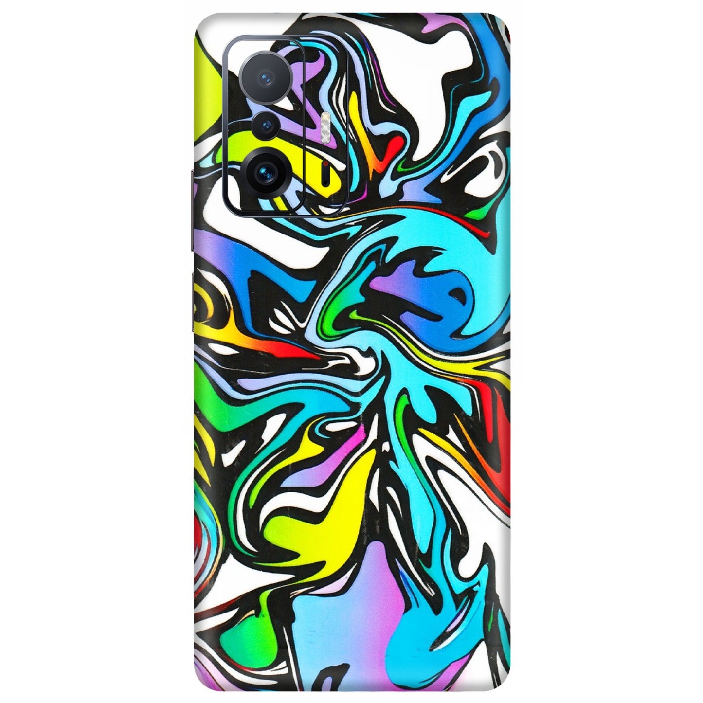 Xiaomi Redmi Phone Skins (All Models) - Abstract Colour Paints - 3D Embossed Finish (L-271) Mi 11 T Pro