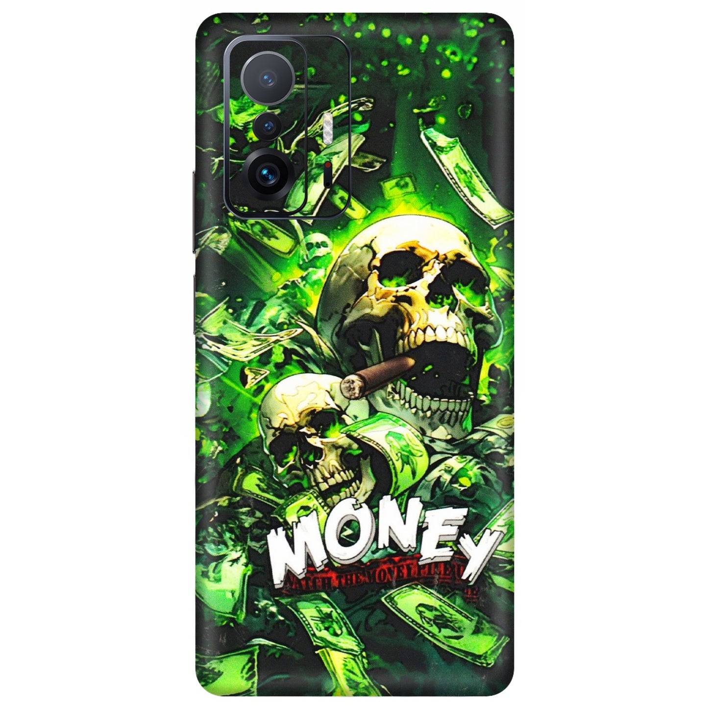 Xiaomi Redmi Phone Skins (All Models) - Skull Money - 3D Embossed Finish (L-303) Mi 11 T Pro