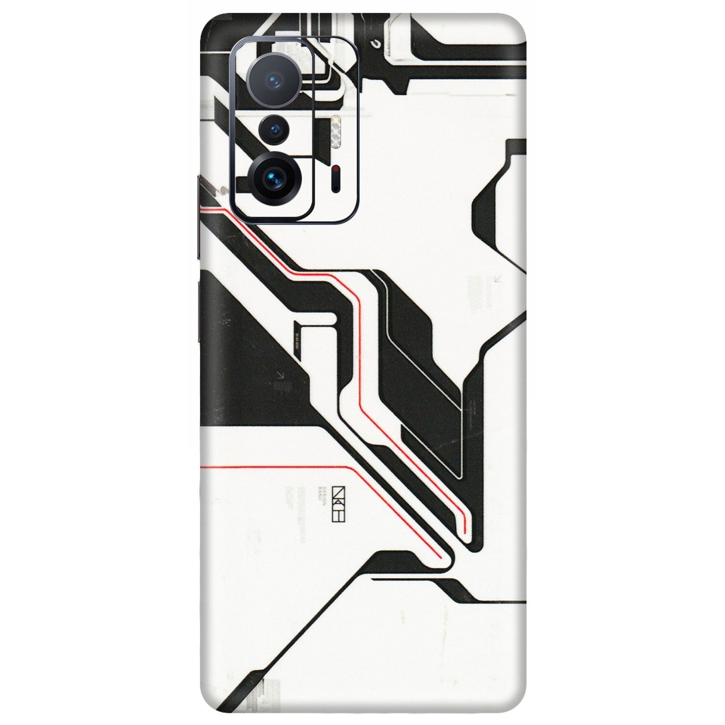 Xiaomi Redmi Phone Skins (All Models) - White Techy Logo - 3D Embossed Finish (L-312) Mi 11 T Pro