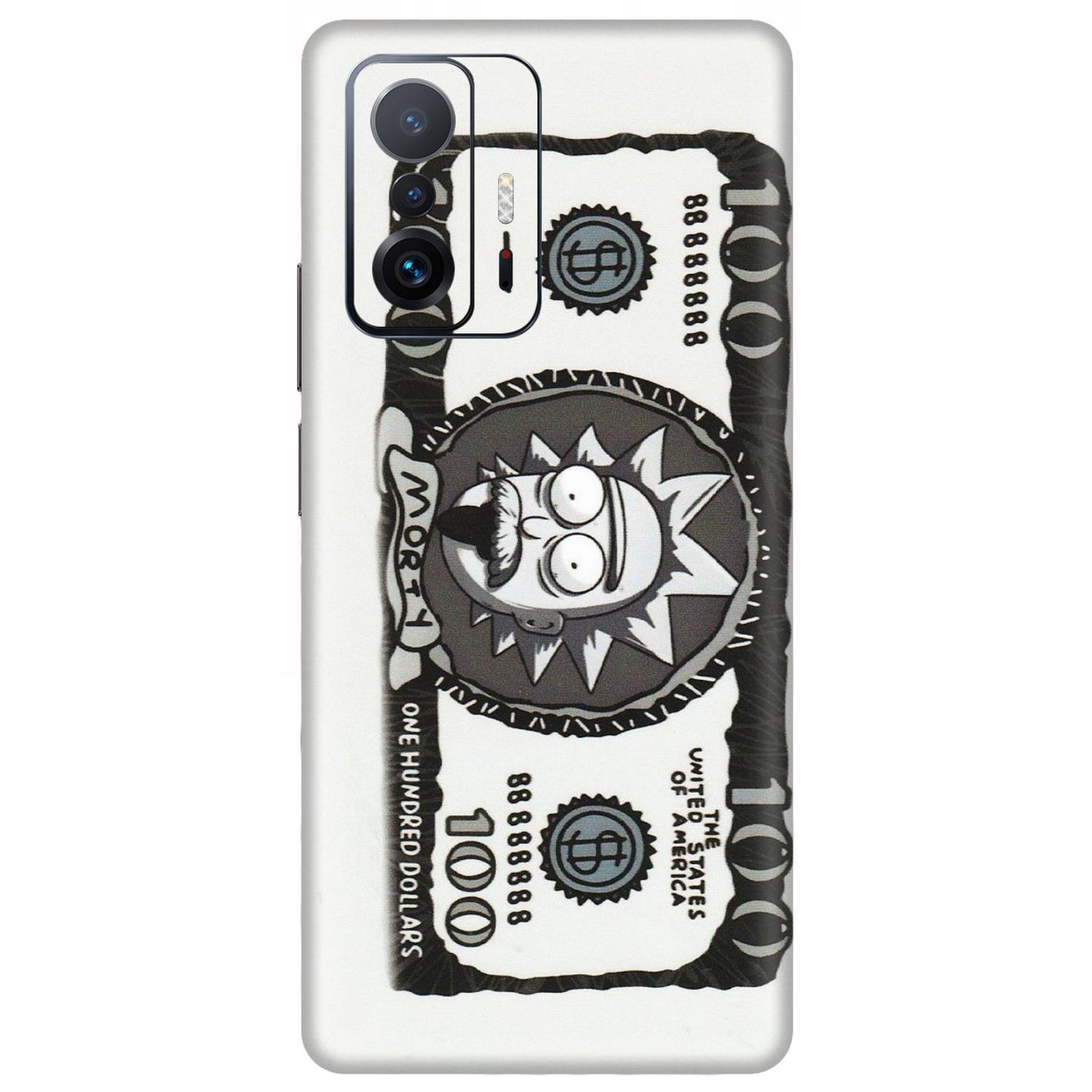 Xiaomi Redmi Phone Skins (All Models) - Rick And Morty Hundred Dollar Anime - Matte Finish (M-161) Mi 11 T Pro