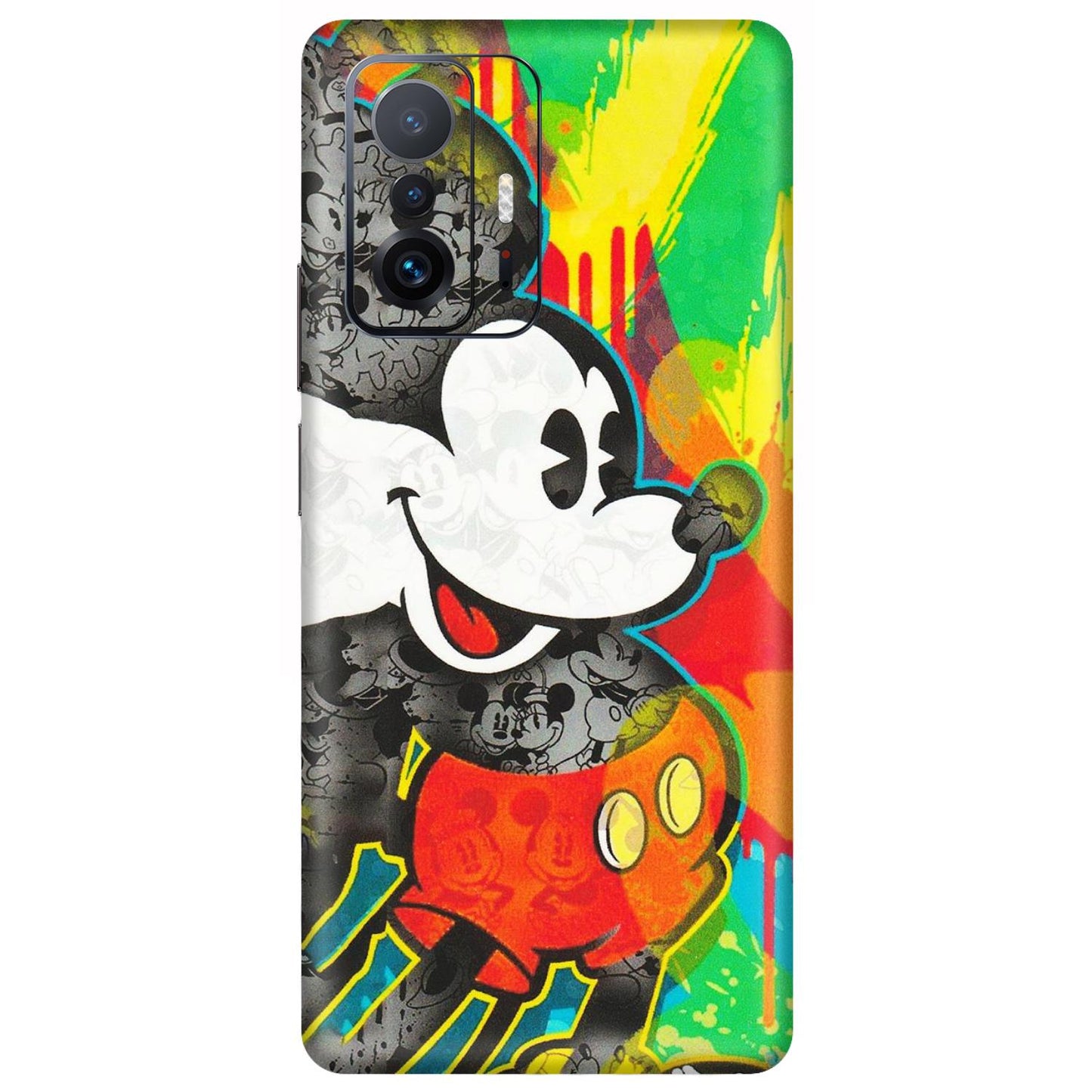 Xiaomi Redmi Phone Skins (All Models) - Multiple Mickey With Colourful Texture - Matte Finish (M-84) Mi 11 T Pro