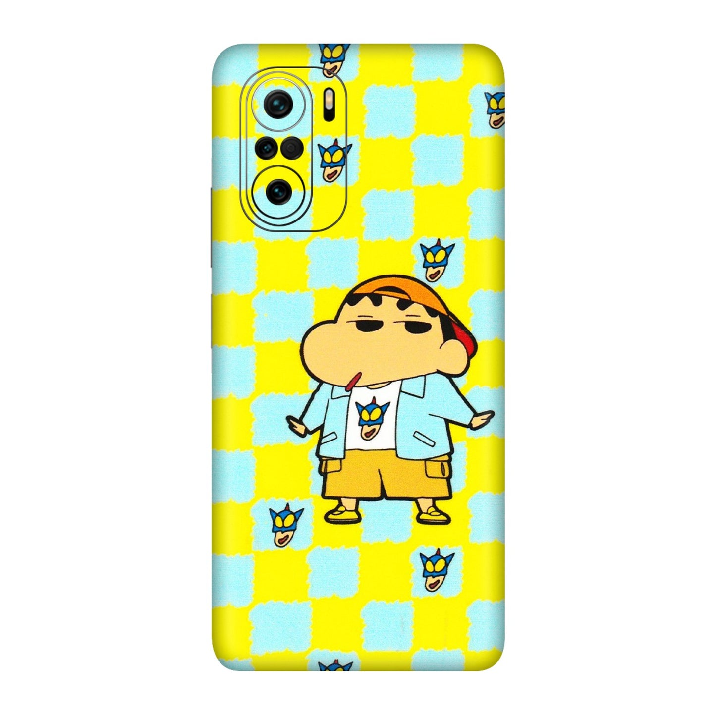 Xiaomi Redmi Phone Skins (All Models) - Yellow Blue Shinchan Cute - 3D Embossed Finish (L-221) Mi 11 X