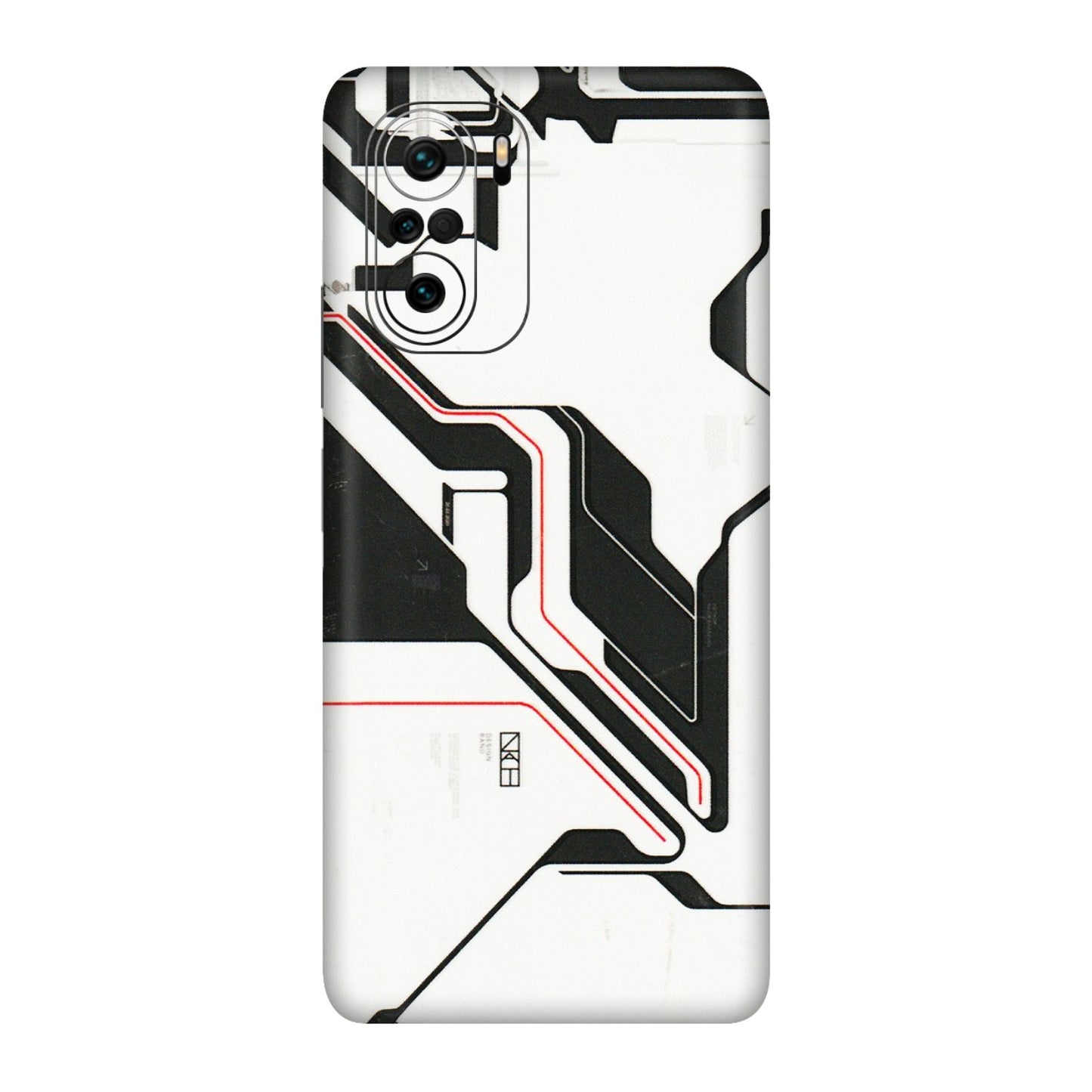 Xiaomi Redmi Phone Skins (All Models) - White Techy Logo - 3D Embossed Finish (L-312) Mi 11 X
