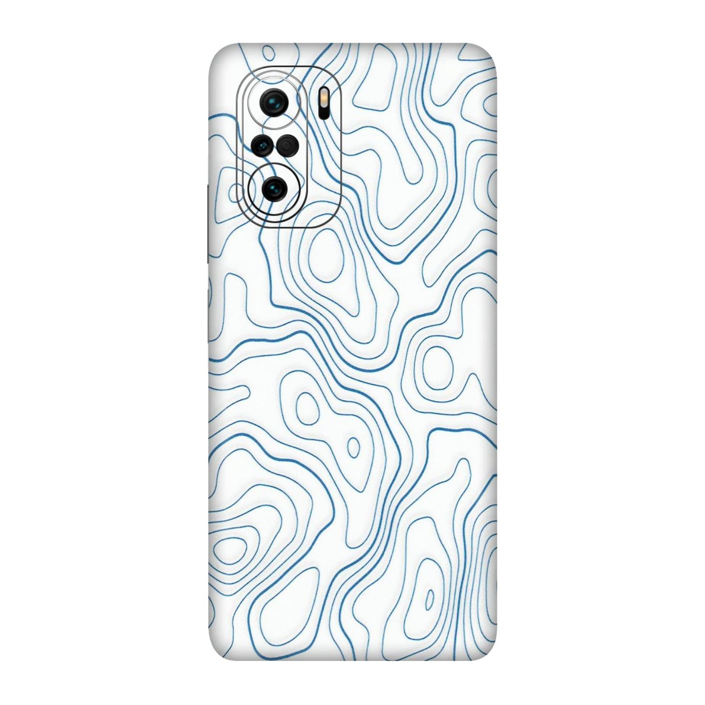 Xiaomi Redmi Phone Skins (All Models) - Blue And White Swirls - Matte Finish (M-139) Mi 11 X