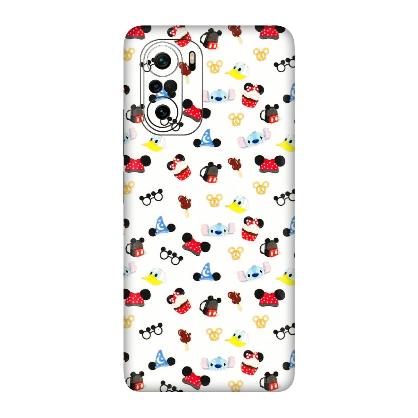 Xiaomi Redmi Phone Skins (All Models) - Minnie Mouse & Donald Doodles s - 3D Embossed Finish (L-194) Mi 11X Pro