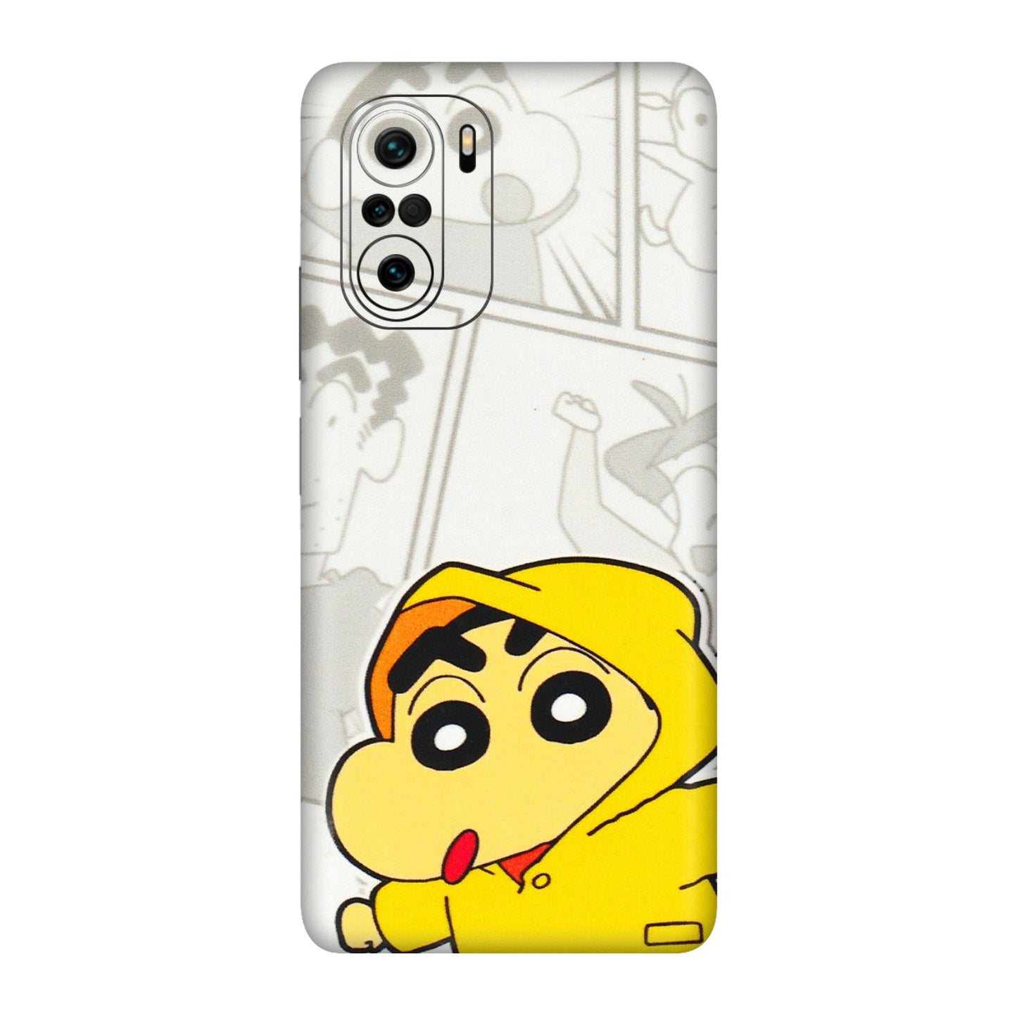 Xiaomi Redmi Phone Skins (All Models) - Yellow Shinchan Comic - 3D Embossed Finish (L-246) Mi 11X Pro