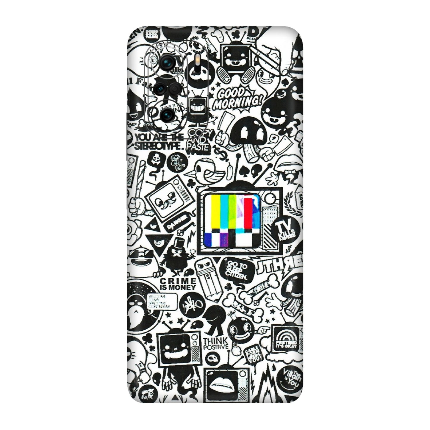 Xiaomi Redmi Phone Skins (All Models) - Doodles Positive Art - 3D Embossed Finish (L-263) Mi 11X Pro