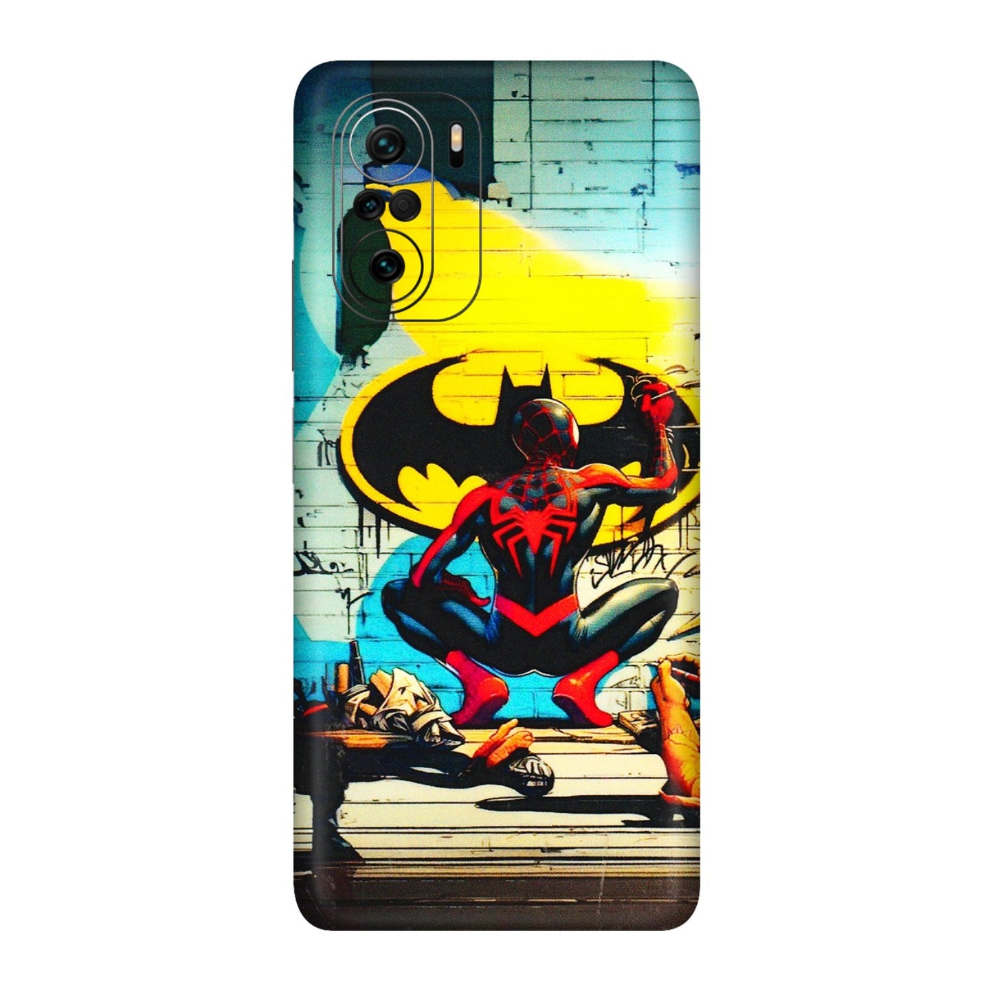 Xiaomi Redmi Phone Skins (All Models) - New Spiderman Bat Logo - 3D Embossed Finish (L-309) Mi 11X Pro