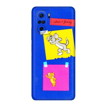 Xiaomi Redmi Phone Skins (All Models) - Tom N Jerry Sticky Notes - 3D Embossed Finish (L-88) Mi 11X Pro