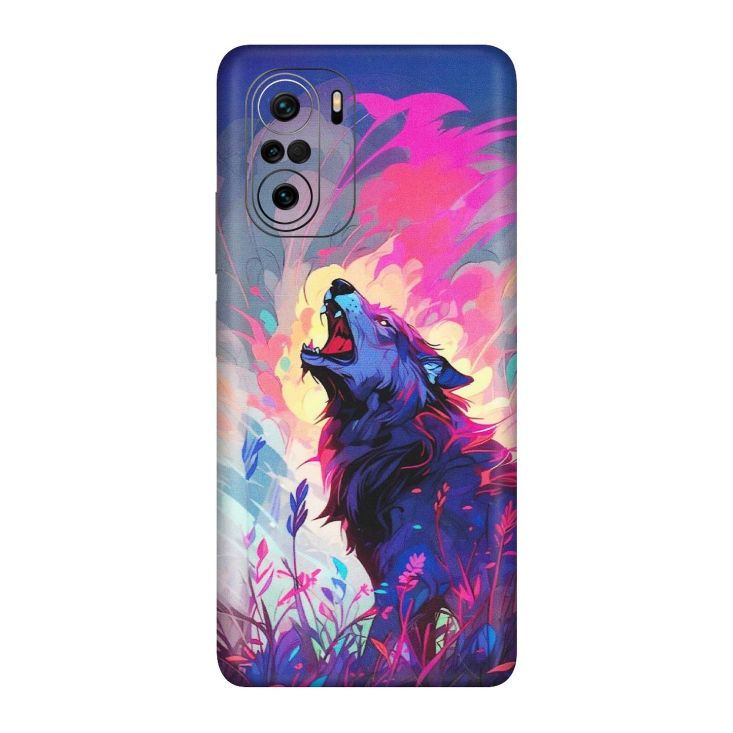 Xiaomi Redmi Phone Skins (All Models) - New Wild Wolf Abstract - Matte Finish (M-125) Mi 11X Pro