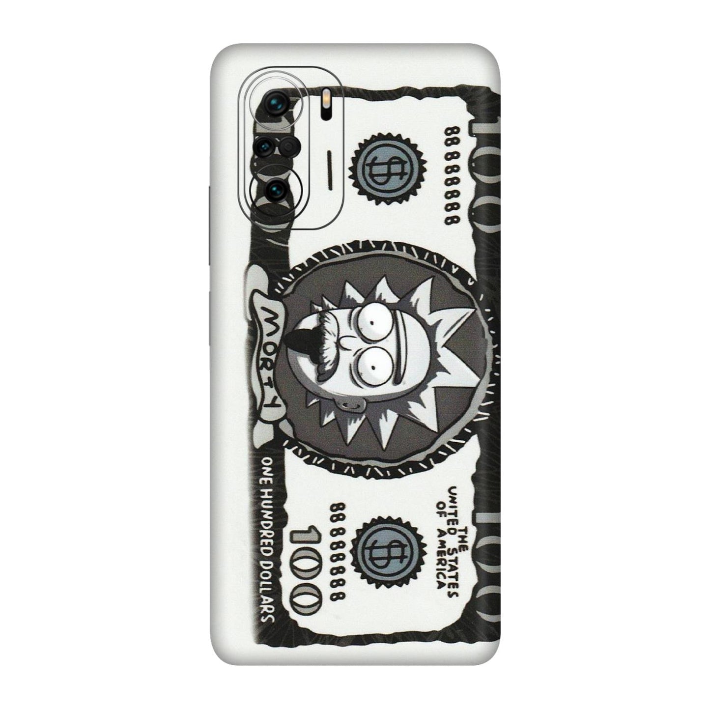 Xiaomi Redmi Phone Skins (All Models) - Rick And Morty Hundred Dollar Anime - Matte Finish (M-161) Mi 11X Pro