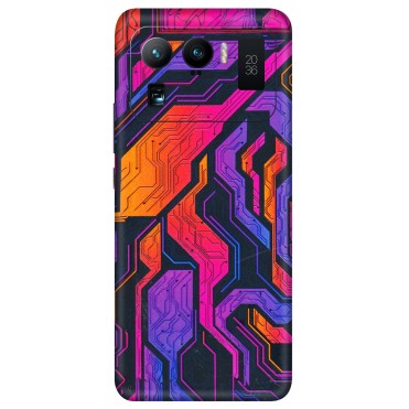 Xiaomi Redmi Phone Skins (All Models) - Tech Circuits Futuristic - 3D Embossed Finish (L-07) Mi 11 Ultra