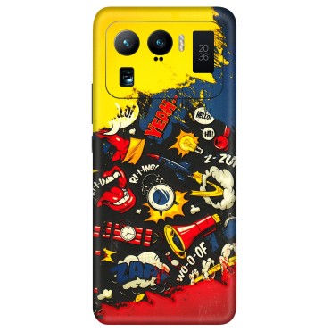 Xiaomi Redmi Phone Skins (All Models) - Pacific Doodle Art - 3D Embossed Finish (L-120) Mi 11 Ultra