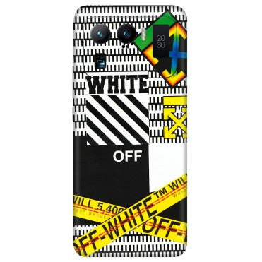 Xiaomi Redmi Phone Skins (All Models) - White Off Abstract - 3D Embossed Finish (L-172) Mi 11 Ultra