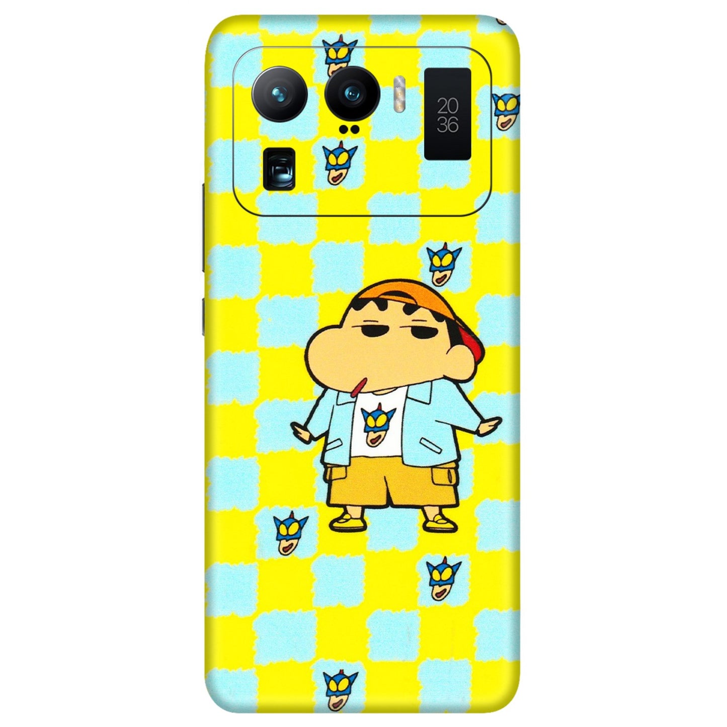 Xiaomi Redmi Phone Skins (All Models) - Yellow Blue Shinchan Cute - 3D Embossed Finish (L-221) Mi 11 Ultra