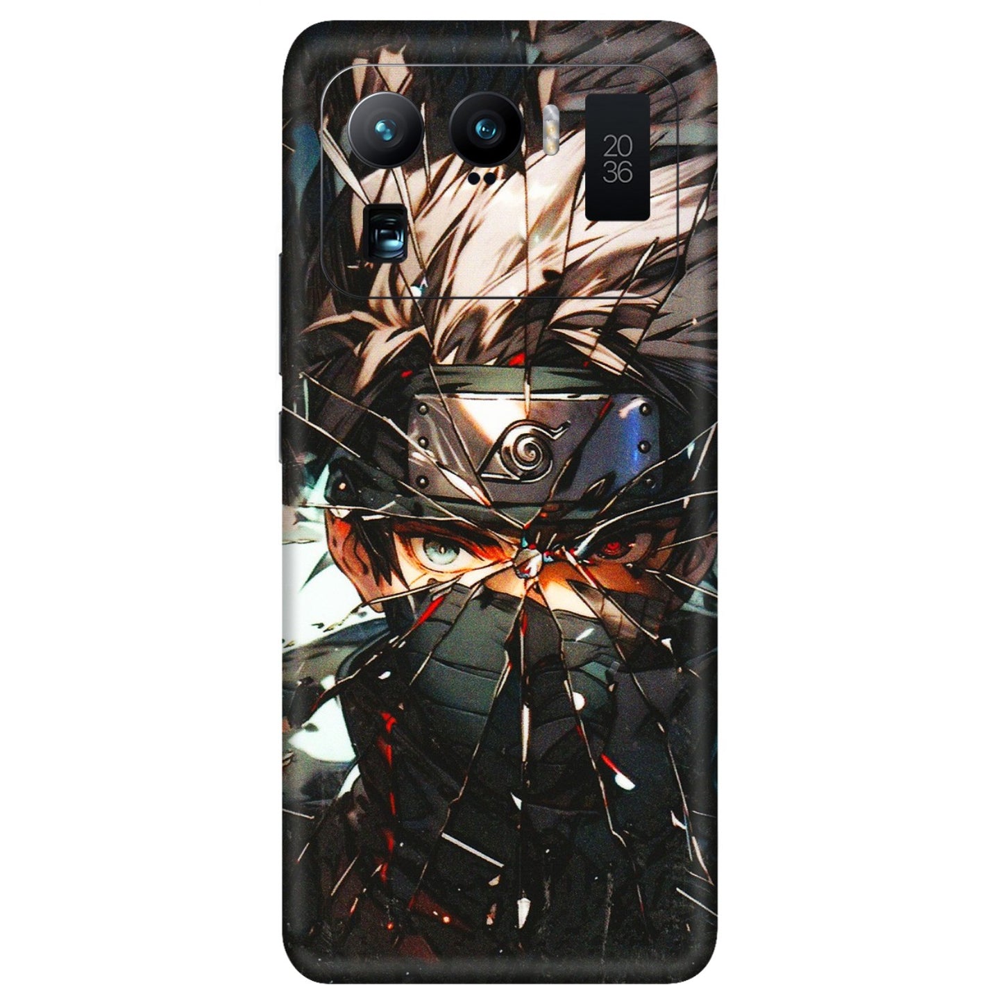 Xiaomi Redmi Phone Skins (All Models) - Kakashi Shattered Glass Effect - 3D Embossed Finish (L-237) Mi 11 Ultra