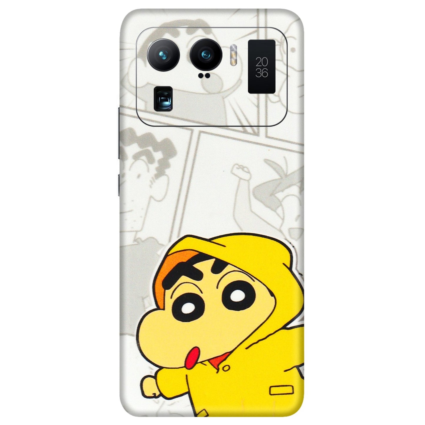 Xiaomi Redmi Phone Skins (All Models) - Yellow Shinchan Comic - 3D Embossed Finish (L-246) Mi 11 Ultra