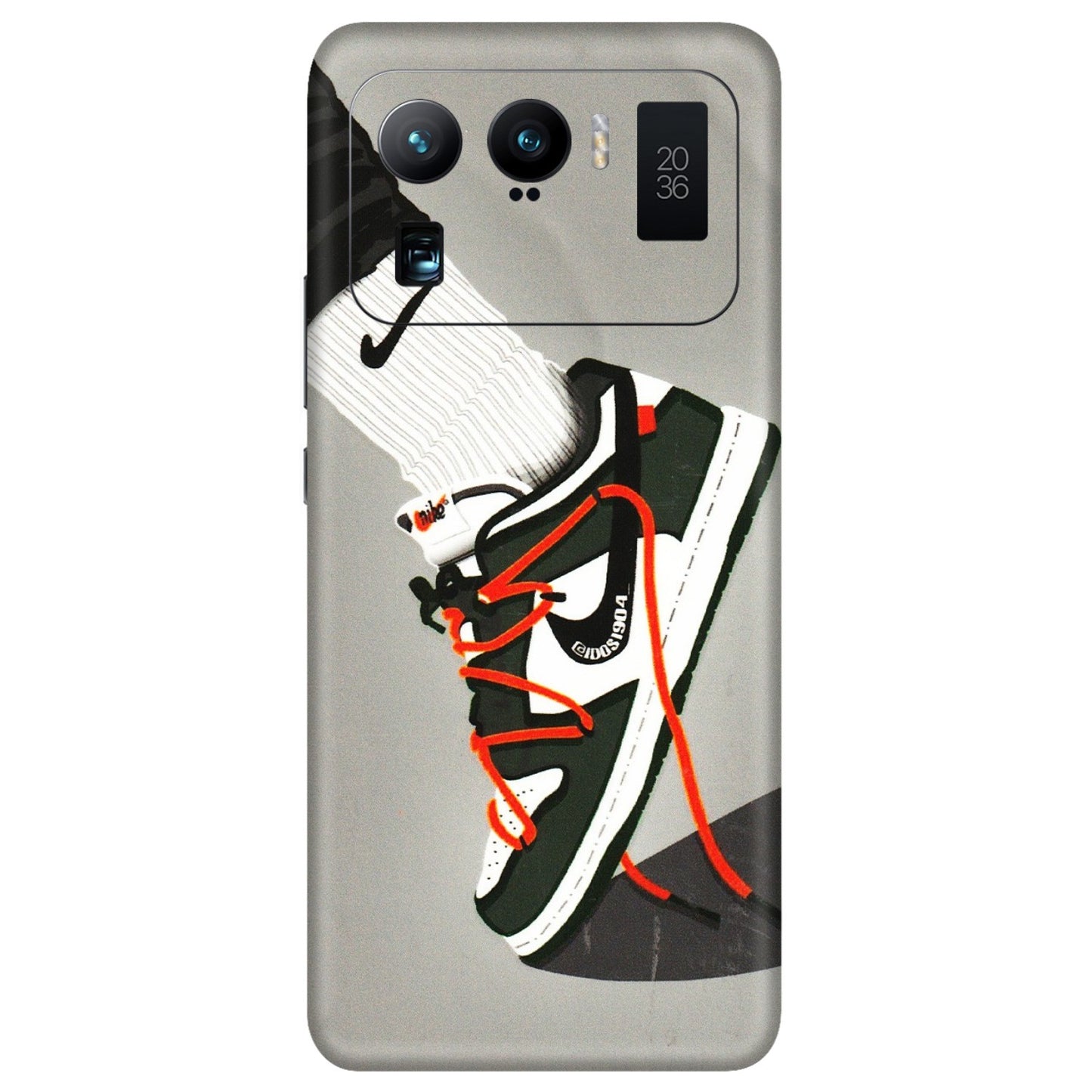 Xiaomi Redmi Phone Skins (All Models) - New Grey Sneaker - 3D Embossed Finish (L-261) Mi 11 Ultra