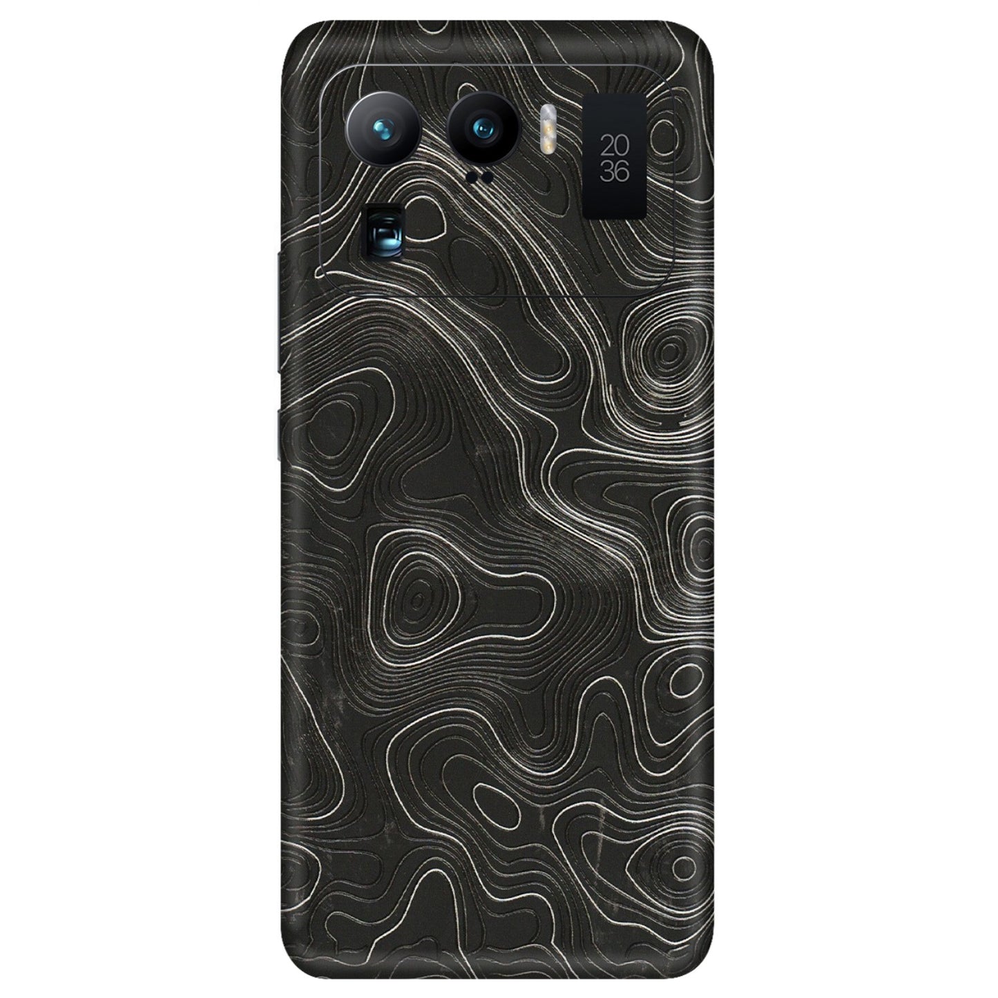 Xiaomi Redmi Phone Skins (All Models) - Abstract White Line Map - 3D Embossed Finish (L-269) Mi 11 Ultra