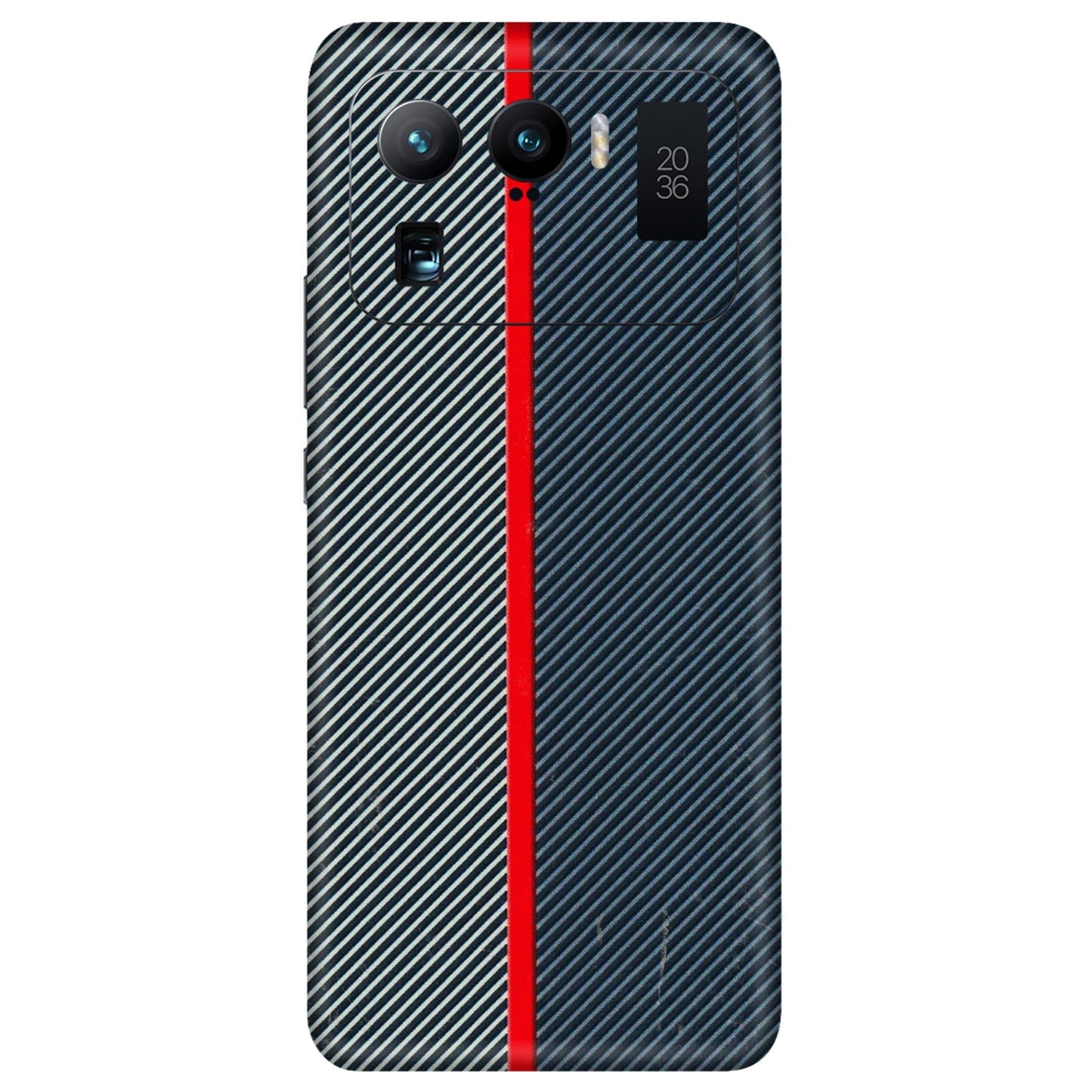 Xiaomi Redmi Phone Skins (All Models) - Blue Sober Lines - 3D Embossed Finish (L-305) Mi 11 Ultra