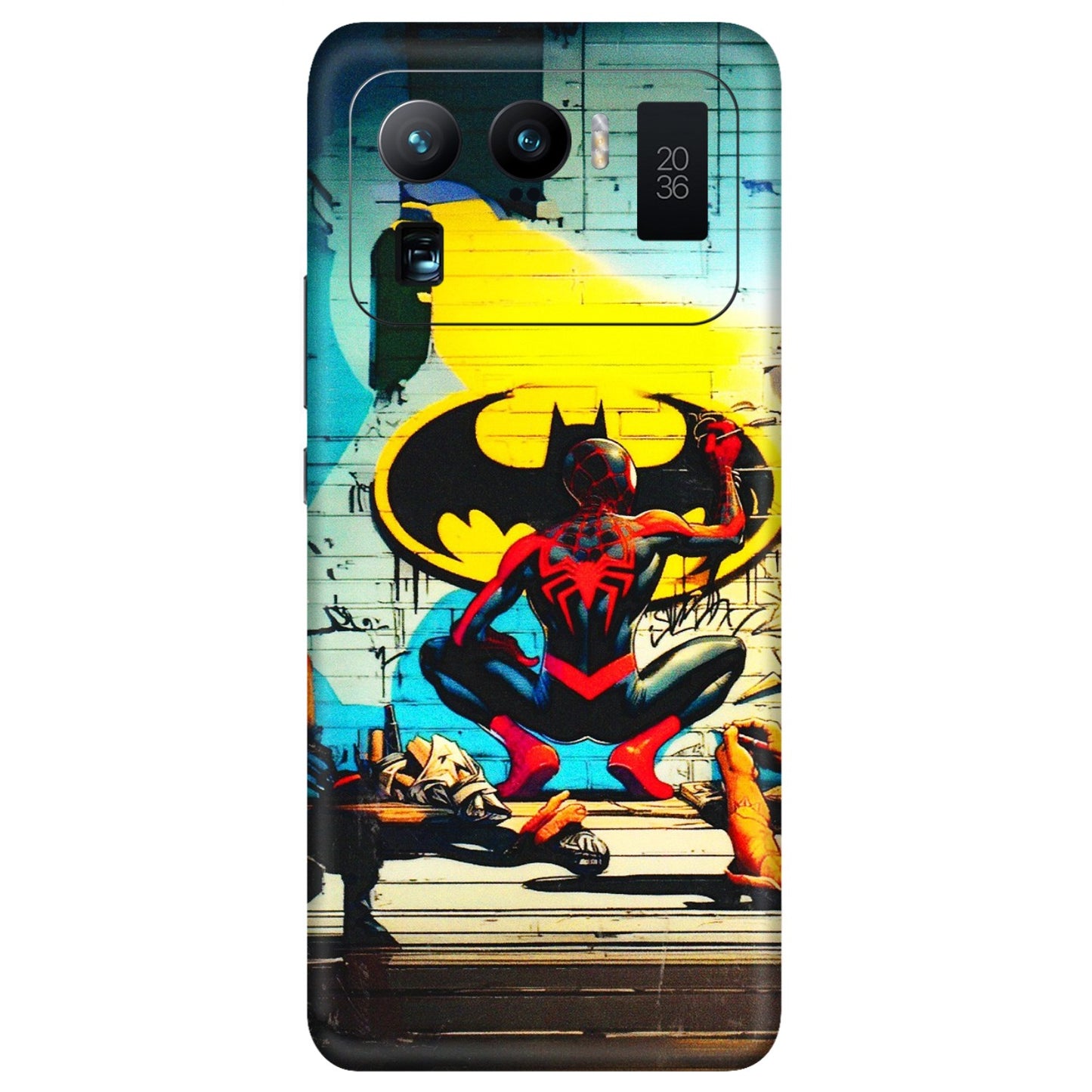 Xiaomi Redmi Phone Skins (All Models) - New Spiderman Bat Logo - 3D Embossed Finish (L-309) Mi 11 Ultra