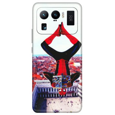 Xiaomi Redmi Phone Skins (All Models) - Spiderman Hanging - 3D Embossed Finish (L-53) Mi 11 Ultra