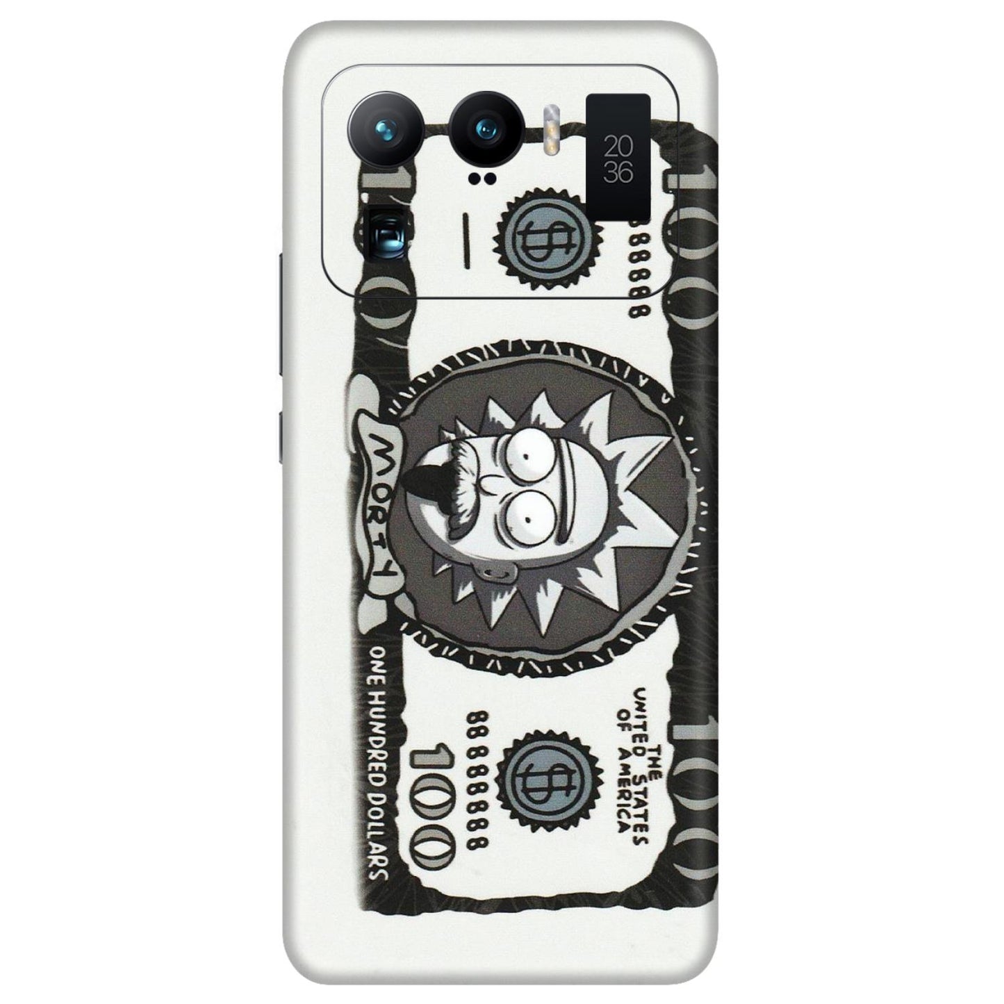 Xiaomi Redmi Phone Skins (All Models) - Rick And Morty Hundred Dollar Anime - Matte Finish (M-161) Mi 11 Ultra