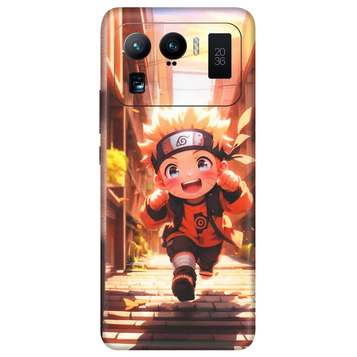 Xiaomi Redmi Phone Skins (All Models) - Naruto Cute Toon Running - Matte Finish (M-04) Mi 11 Ultra