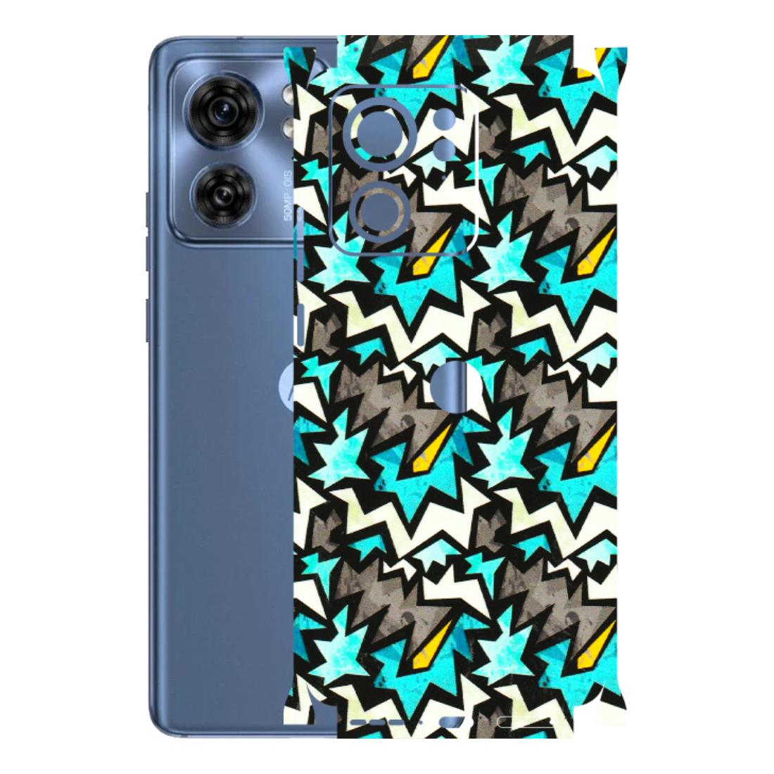 Motorola Phone Skins (All Models) - Funky Zig Zag - 3D Embossed Finish (L-223) Moto Edge 40 (5G)